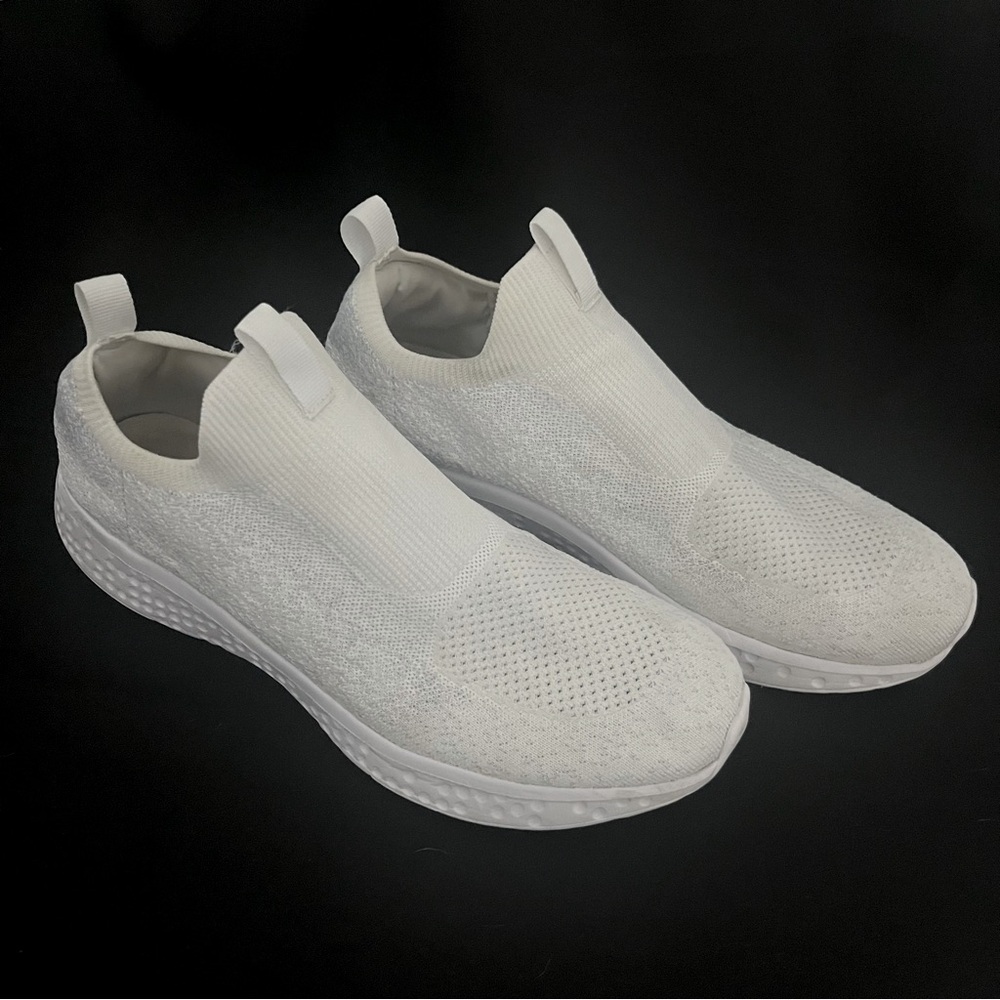 Avia Womens Sneaker sz 10W Memory Foam Athletic Slip On Shoes Heather White